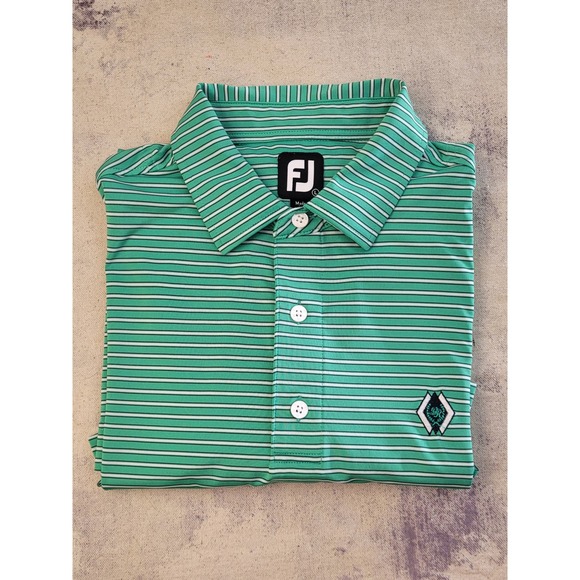 Foot Joy FJ polo green short sleeves shirt sz Large - Picture 8 of 9